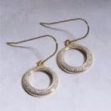 Prime Ar Gold Vermeil And Diamond Circle Wire Earrings