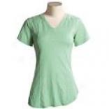 Soft part Cotton Slub Jersey T-shirt - Lacking Sleeve (for Women)