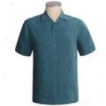 Quiksilver Sombrio Beach Shirt - Silk-cotton, Short Sleeve (for Men)