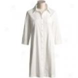 Renee Dumarr Stretch Cotton Shirtdress - ?? Sleeve (for Women)