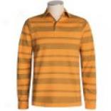 Ribbed Knit Polo Shirt - Long Sleeve (for Men)