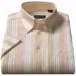 Riscatto Cotton Multi-color Seersucker Shirr - Short Sleeve (for Men)