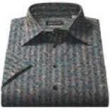Riscatto Multi Circular Summer Shirt - Cotton Blend, Short Sleeve (for Men)