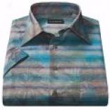 Riscatto Tone-on-tone Floral Print Shirt - Short Sleeve (for Men)