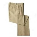Riviera Linen Poly Safari Stripe Pleated Pants (for Men)