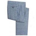 Riviera Linen Trouser Pants - Pleated Front (for Men)