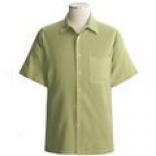 Scott Barber Twill Sport Shirt - Silk-cotton, Short Sleeve (for Men)
