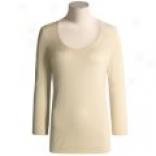 Silk Blend Knit Sweater - ?? Sleeve (for Women)