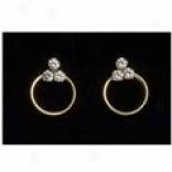 Stanley Creations Hoop Cluster Earrings - Cubic Zirconia, 14k Gold