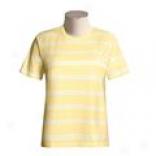 Striped Cotton T-shirt - Short Sleeve (for Women)