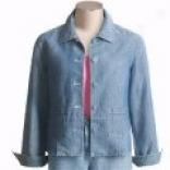 Susan Bristol Chambray Jacket With Patch Pockets (for Women)