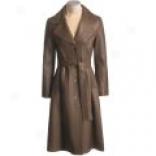 Tibor Leather Trench Coat - Belted (for Women)