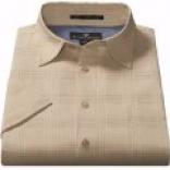 Toscano Pigment-dyed Plaid Shirt - Shorrt Sleeve (for Men)