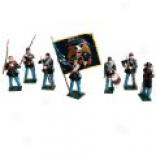Tradition Of London Civil War Figurihes - 7-piece Union Or Confederate Infantry