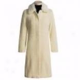 Trilogi Wool Boucle Coat - Faux Fox Fur Collar (for Women)