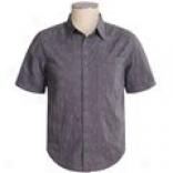 WeekendzO ff Cotton Pinstripe Shirt - Sgort Sleeve (for Men)