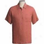 Weekendz Off Linen Camp Shirt - Short Sleeve (for Men)