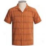 Weekendz Of fVariegated Cotton-wool Weave Shirt - Short Sleeve (for Men)