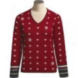 Woolrich Snowflake V-neck Sweater (for Women)