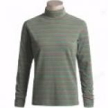 Woolrich Striped Cotton Turtleneck - Long Sleeve (for Women)