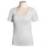 Zimmerli Undershirt Lace-trimmed  - Short Sleeve (for Women)