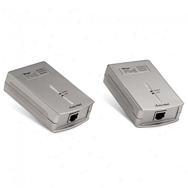 Actiontec Megaplug 85mbps Powerline Ethernet Adapter Kit, Two-pack
