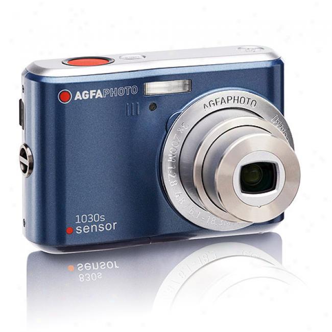 Agfaphoto Sensor Dc-1030s Melancholy 10 Mp Diigtal Camera, 3x Optical Zoom & 2.4