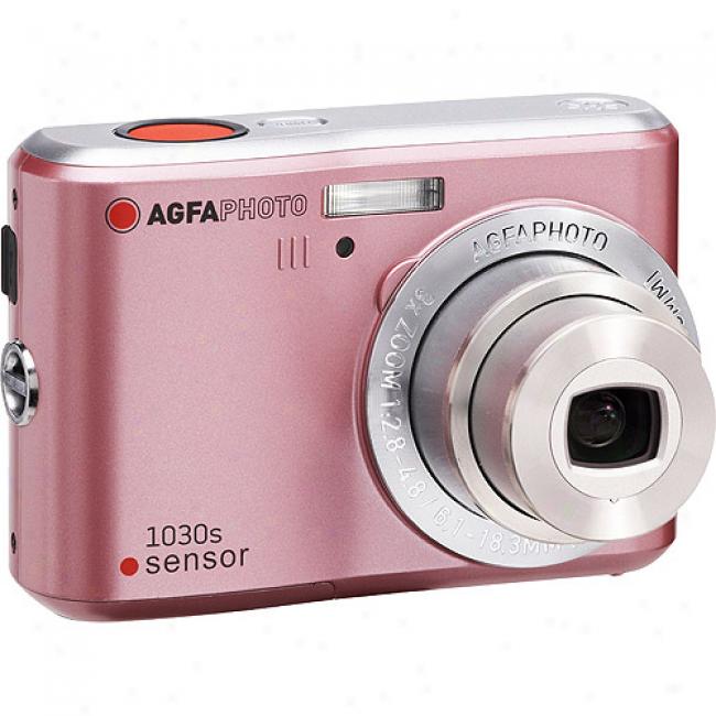 Agfaphoto Sensor Dc-1030s Pink 10 Mp Digital Camera, 3x Optical Zoom & 2.4