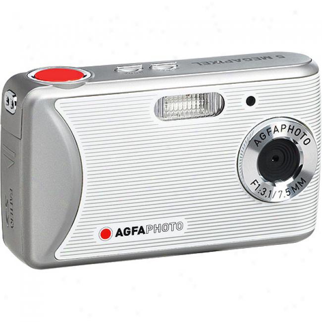 Agfaphoto Sensor Dc-510x Silver 8.0 Mp Digital Camera, 2.4
