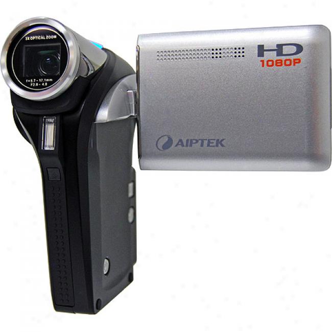 Aiptek Actionhd Gvs Silver Flash Memory Camcorder High Definition 1080o