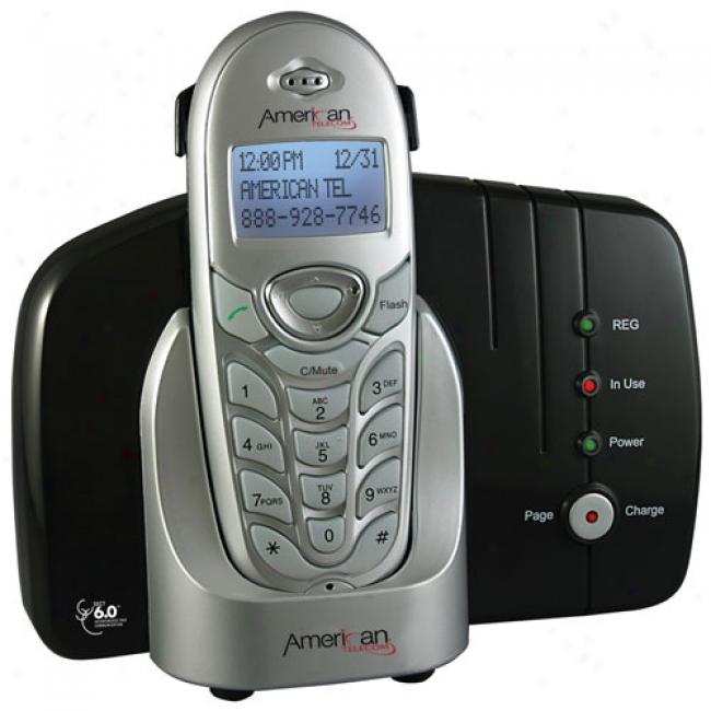 American Telecom Ats Dect 6.0 Cordless Internet Master Phone With Fax Port, X10001p