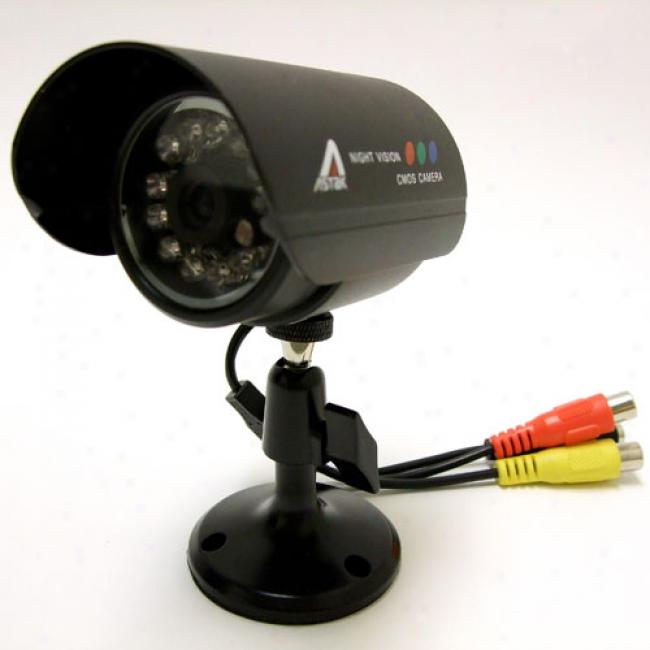 Astak Wired Watherproof Night Vision Color Video Camera, Cm-818w