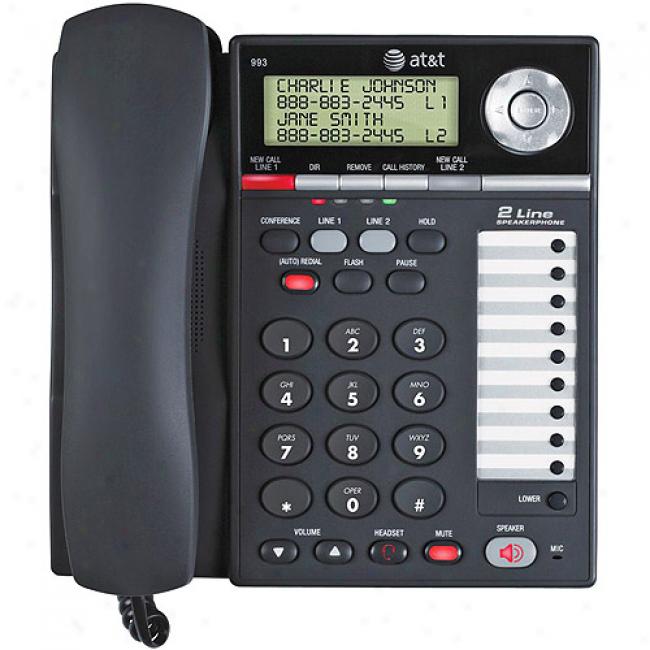 At&t 2-line Speakerphone With Calller Id And Call Waiting