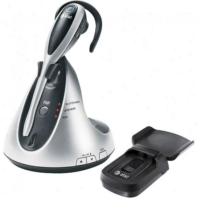 At&t Dect Cordless Headset & Charger W/ Lifter, Tl7611