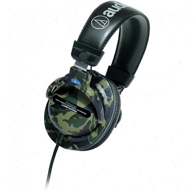 Audio Technica Professional Monitor Heqdphones With Camouflage Housing