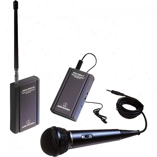 Audio Technica Professional Vhf Wireless Lavaliere And Hand-held Camcorder Microphone Sustem