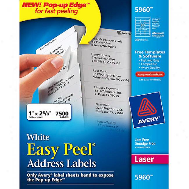 Avery Easy Peel White Address Labels For Laser Prinnters, 1