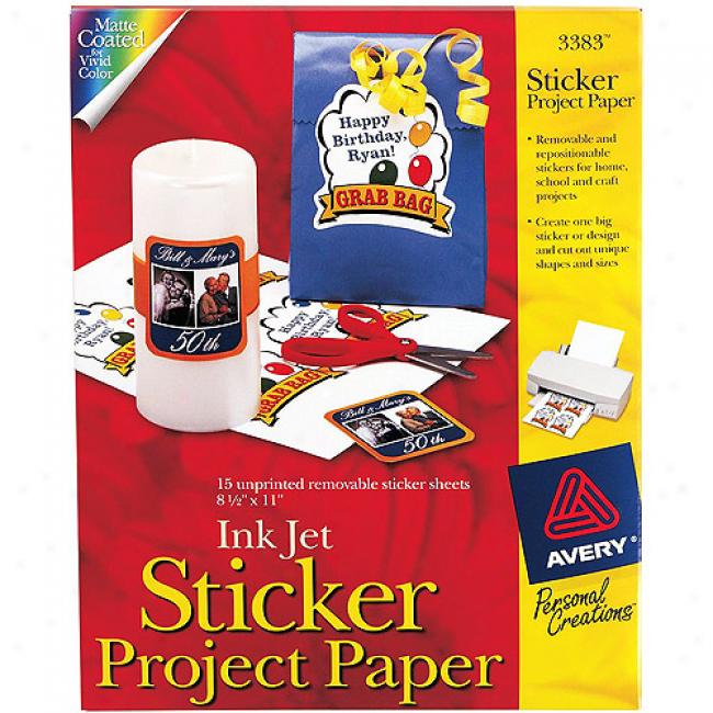 Avery Sticker Project Paper, 15-pack