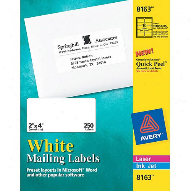 Avery White Shipping Labels For Inkjet Printers, 2