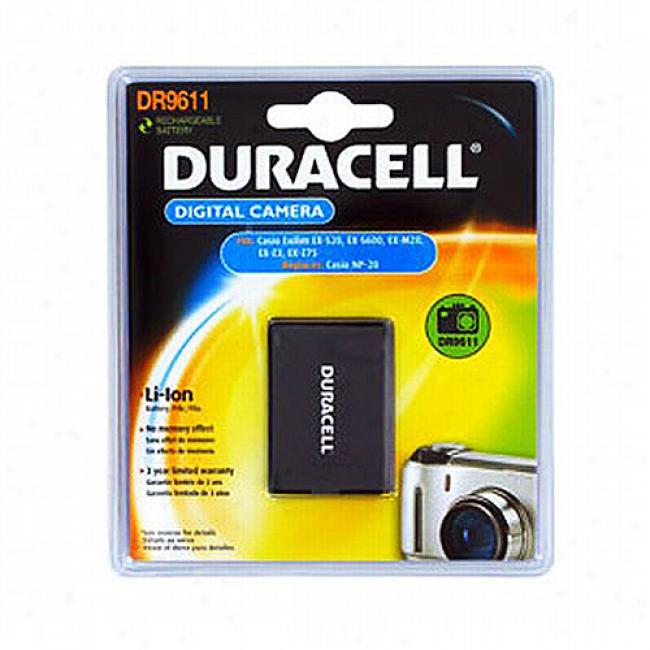 Battery Biz Duracell Camera Battery For Casio Exilim Series For Dcra20, Bp-np20, Dlcs20