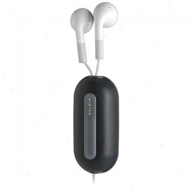 Belkin Cable Capsule For Earbud Headphones, Black