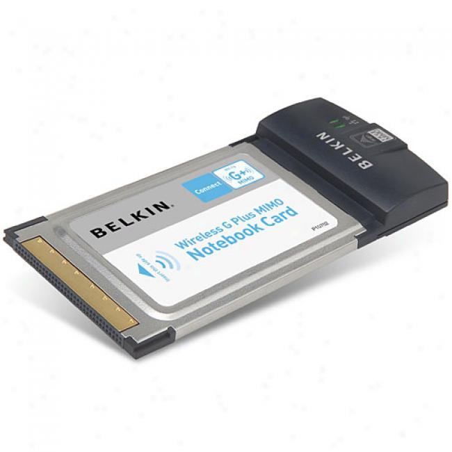 Belkin F5d9010 Wireless-g Plus Mimo Pc-card Notebook Adapter