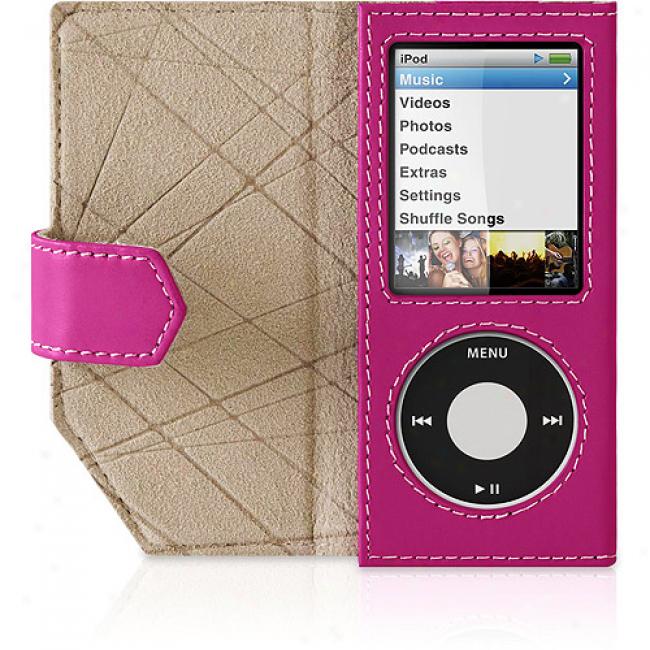 Belkin Ipod Nano 4th Generation Leather Folio, Pink