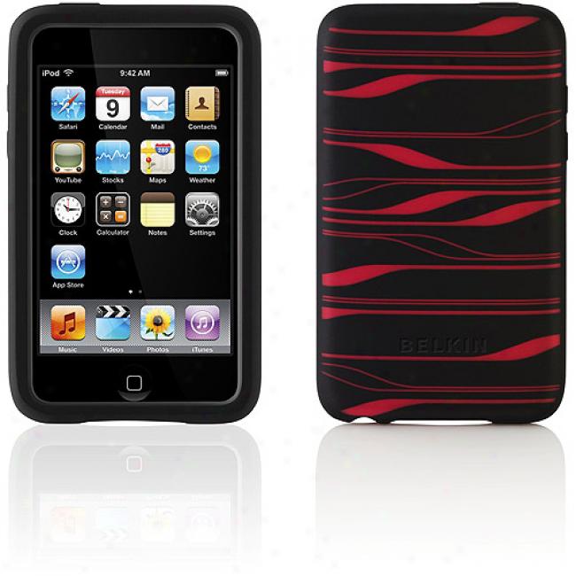 Belkin Ipod Touch 2nd Generation Silicone Sleeve, Black/infrared
