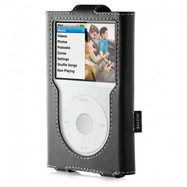 Belkin Leather Sleeve For Ipod Classic, Black