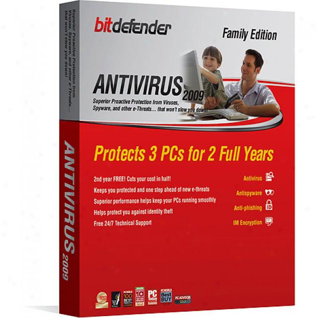Bitdefender Antivirus 2009 2 Yr / 3 Pc