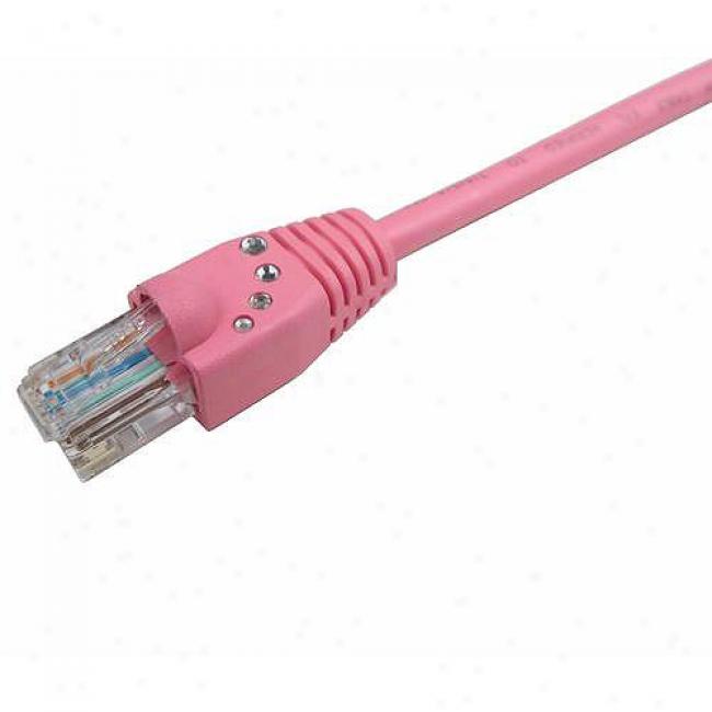 Cables Unlimited - 25' Ka-bling Pink Cat5e Patch Cable W/ Bling And Snagless Boot, Pink