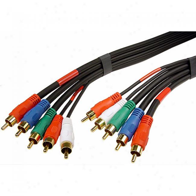Cables Unlimited - 5 Rca To 5 Rca Component Video And Audio Cable, 25 Feet