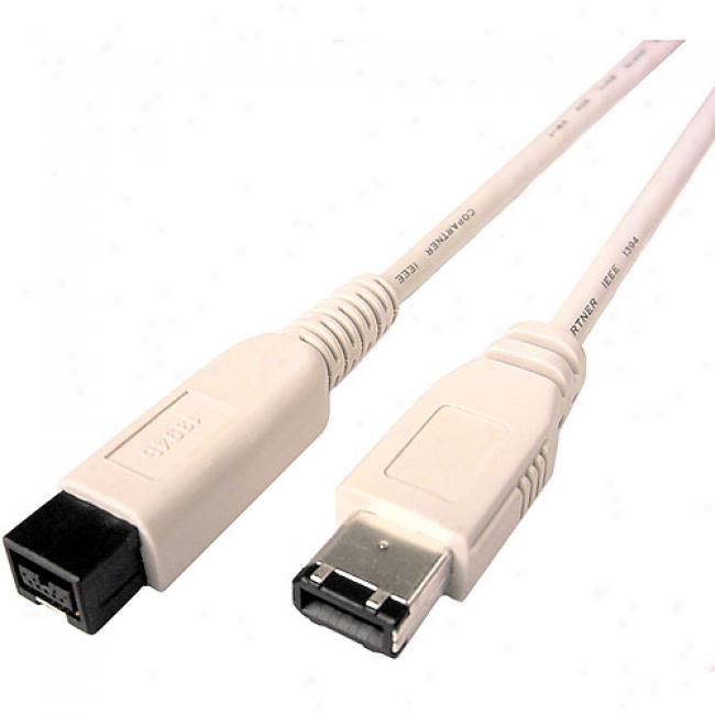 Cables Unlimited - 6' 9pin To 6pin Ieee 1394b Bilingual Firewire 80O Cable