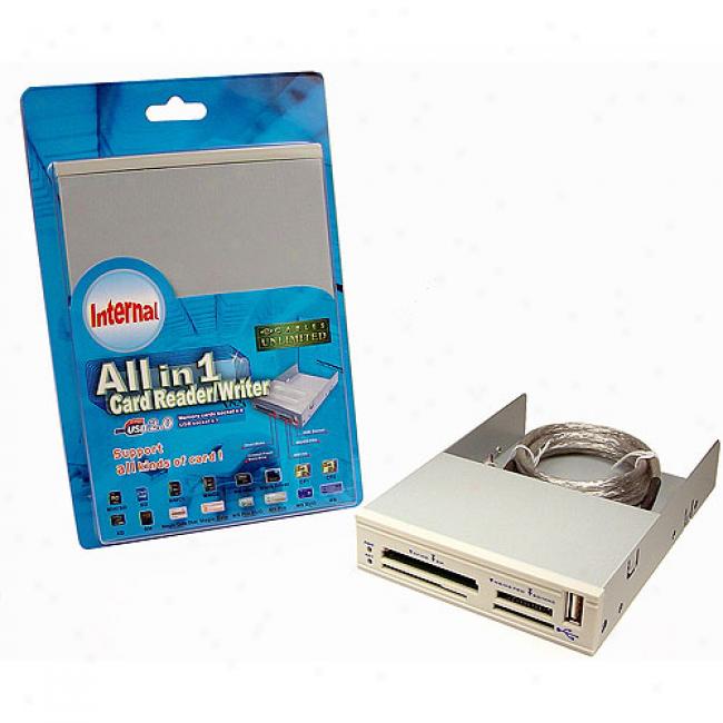 Cables Unlimited - All-in-one 3.5 Inch Internal Card Reader With Usb 2.0, Beige